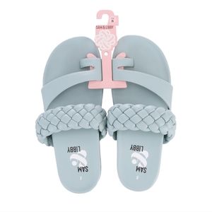 Sam & Libby Light Blue Braided Slide Sandals
